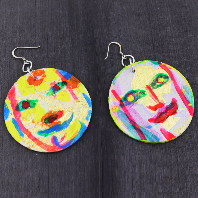 Medium Painted Earrings