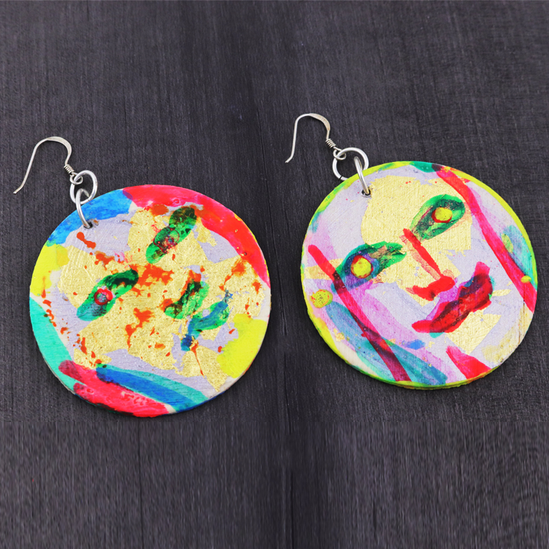 Medium Painted Earrings